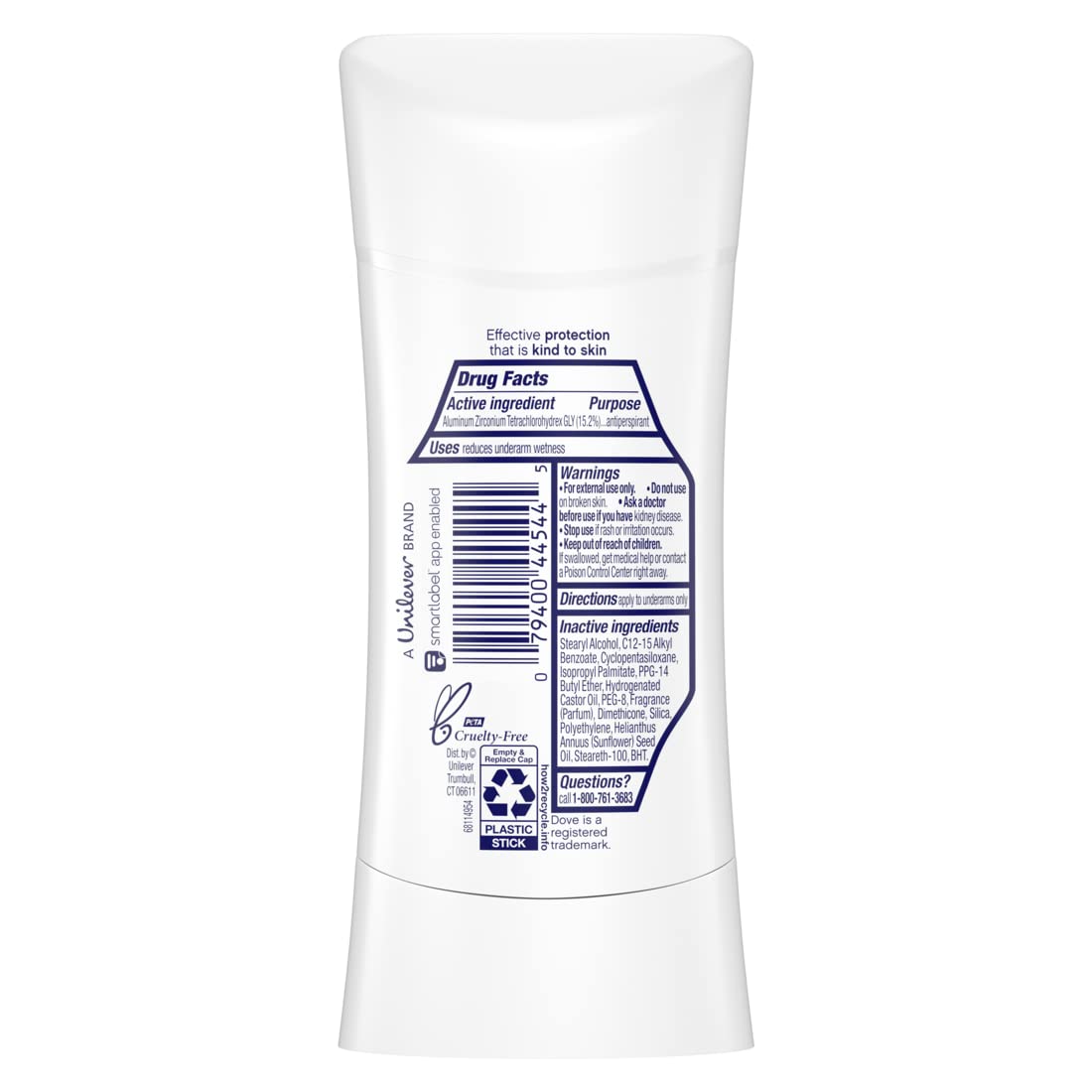 Dove Antiperspirant Deodorant with 48 Hour Protection Original Clean, Deodorant for Women, 2.6 Ounce (Pack of 4), White - Image 2